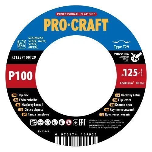 Диск пелюстковий Procraft FZ125P100T29 FZ10029 фото