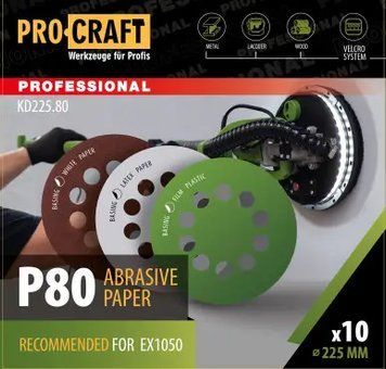 Шкурка шліфувальна Procraft KD225.80 KD22580 фото
