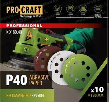 Шкурка шліфувальна Procraft KD180.40 KD18040 фото