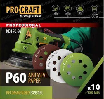 Шкурка шліфувальна Procraft KD180.60 KD18060 фото