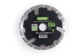 Диск до бетону 230х2,4мм (22-24%) глибокий різ APRO 830051 фото
