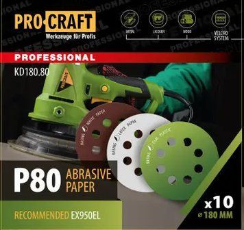 Шкурка шліфувальна Procraft KD180.80 KD18080 фото