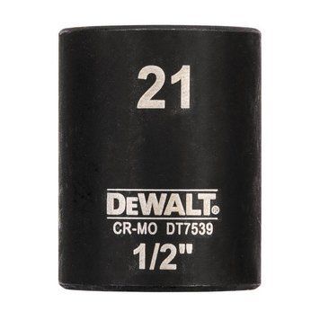 Головка торцевая ударная короткая 21мм IMPACT DeWALT DT7539 DT7539 фото
