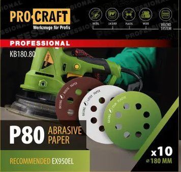 Шкурка шліфувальна Procraft KB180.80 KB18080 фото