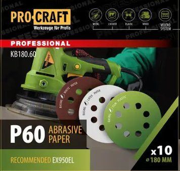 Шкурка шліфувальна Procraft KB180.60 KB18060 фото