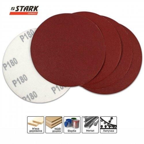 Папір шліфувальний Stark D125 мм з. 180 5 шт. 125005180 фото