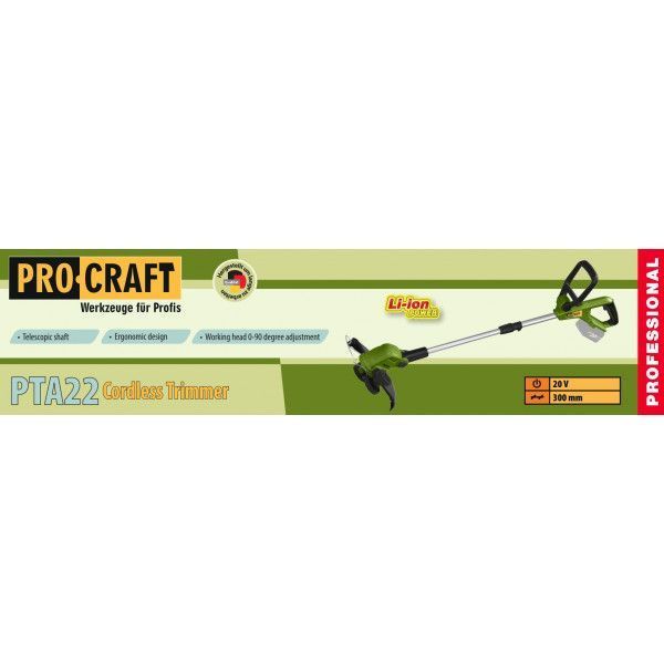 Акумуляторна коса Procraft PTA22 без АКБ та зарядного 030225 фото