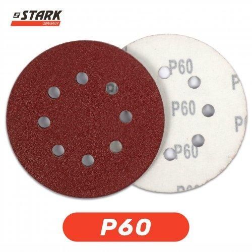 Папір шліфувальний Stark D125 мм 8 отворів з. 100 5 шт. 126005100 фото