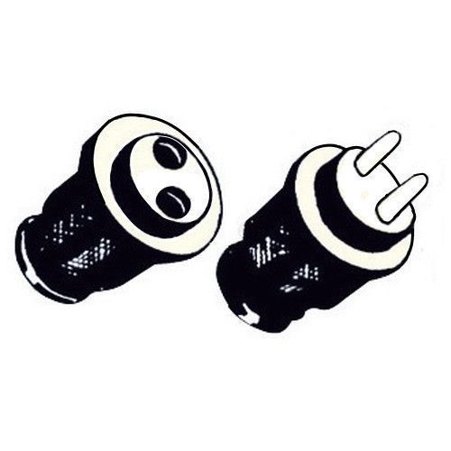 Разъём 2-х контактный из резины с латунными контактами. 14.188.02 фото