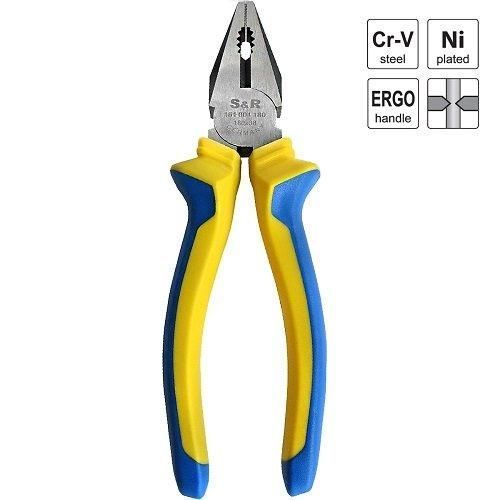 Плоскогубцы S&R ERGO 180x38 мм 161004180 фото