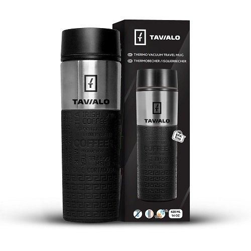 Термокружка Tavialo 420 мл черный цвет + 2 уплотнительных кольца 190420101 фото