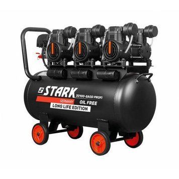 Компрессор поршневой безмасляный STARK 30100-SAOD Profi 100 л 300030105 фото