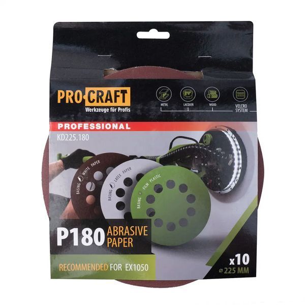 Шкурка шліфувальна Procraft KD225.180 KD22518 фото