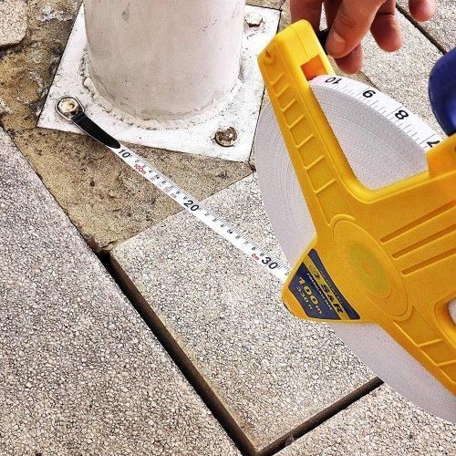Рулетка S&R FIBERGLASS TAPE 100 м x 13 мм 422901013 фото