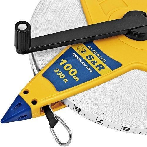 Рулетка S&R FIBERGLASS TAPE 100 м x 13 мм 422901013 фото