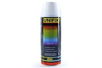 Эмаль универсальная акриловая премиум RAL9003 глянец белый 400мл UNIFIX 951040 фото
