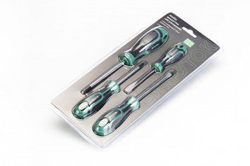 Набор отверток обрезиненных SL3x75, SL5x100, PH1x75, PH2x150 (4шт) Стандарт СИЛА 300685 фото