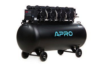 Компрессор восьмицилиндровый безмасляный OFE-200 8Бар 4х1.5 кВт 950 л/мин 200л (2 крана) APRO 850172 фото