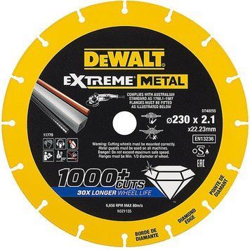 Диск діамантовий по металу 230х1.5х22.23 мм DeWALT DT40255 DT40255 фото