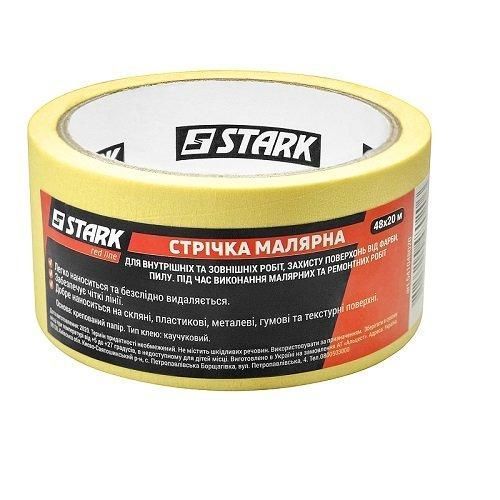 Малярная лента Stark стандарт желтая 48х20м 541048020 фото