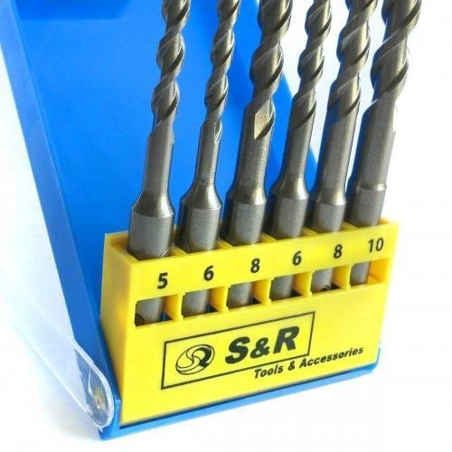 Набір бурів S&R Meister SDS-plus 6шт. 210240006 фото