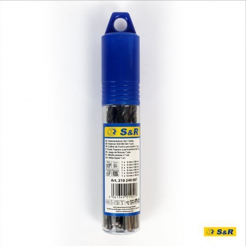 Набір бурів S&R Meister sds-plus 7 шт. у тубусі 210240007 фото
