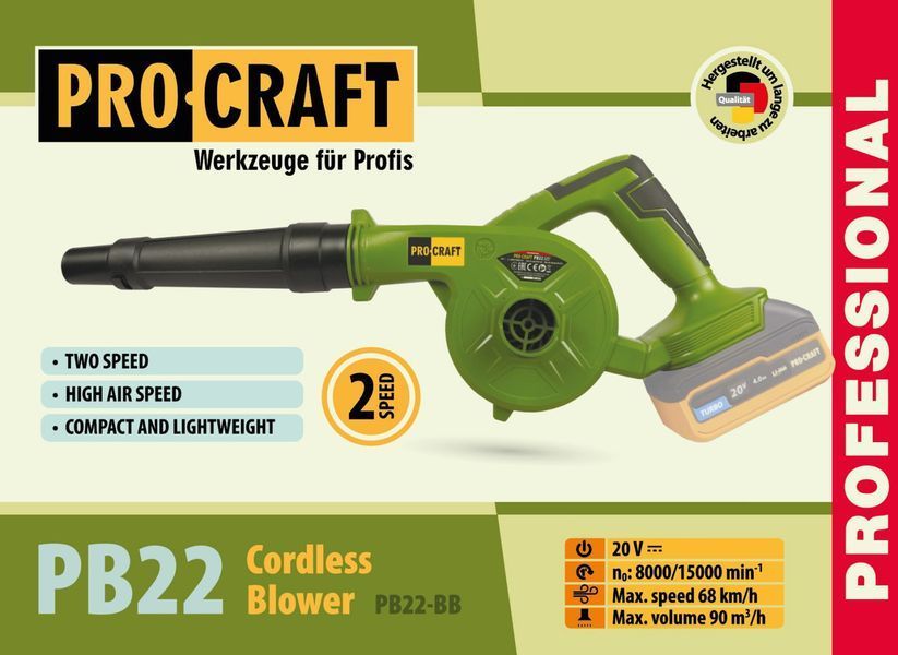 Воздуродувка аккумуляторная Procraft PB22 030259 фото