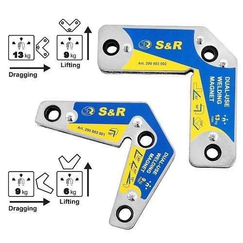 Набір зварювальних магнітів S&R 2 шт. (9 кг і 13 кг) 290803000 фото