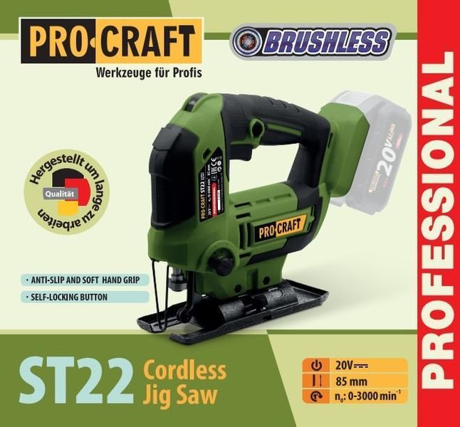 Лобзик акум. Procraft ST22 без АКБ та зарядного 030229 фото