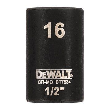 Головка торцевая ударная короткая 16мм IMPACT DeWALT DT7534 DT7534 фото