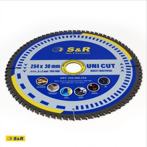 Диск пильный универсальный S&R UniCut Meister FWF 254х30х3 мм 245080254 фото