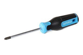 Отвертка крестовая обрезиненная рукоятка CrV PH2x150 (Phillips) APRO 301641 фото