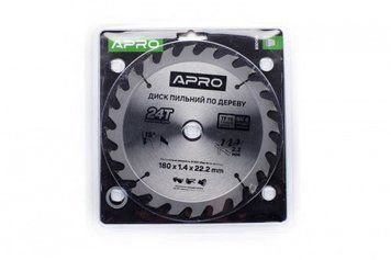 Диск пиляльний для дерева 180х22,2х24T APRO 830133 фото