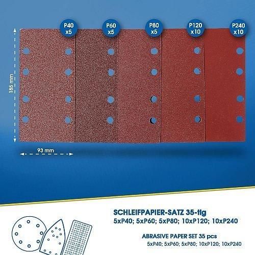 Набір шліфувального паперу для шліфувальних машин S&R 93х185 мм 232185035 фото