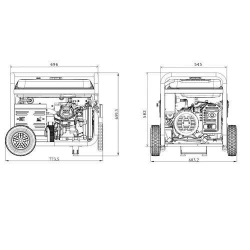 Генератор&nbsp;бензиновий GENERGY TURBO 5000 5,5 кВт 240047090 фото